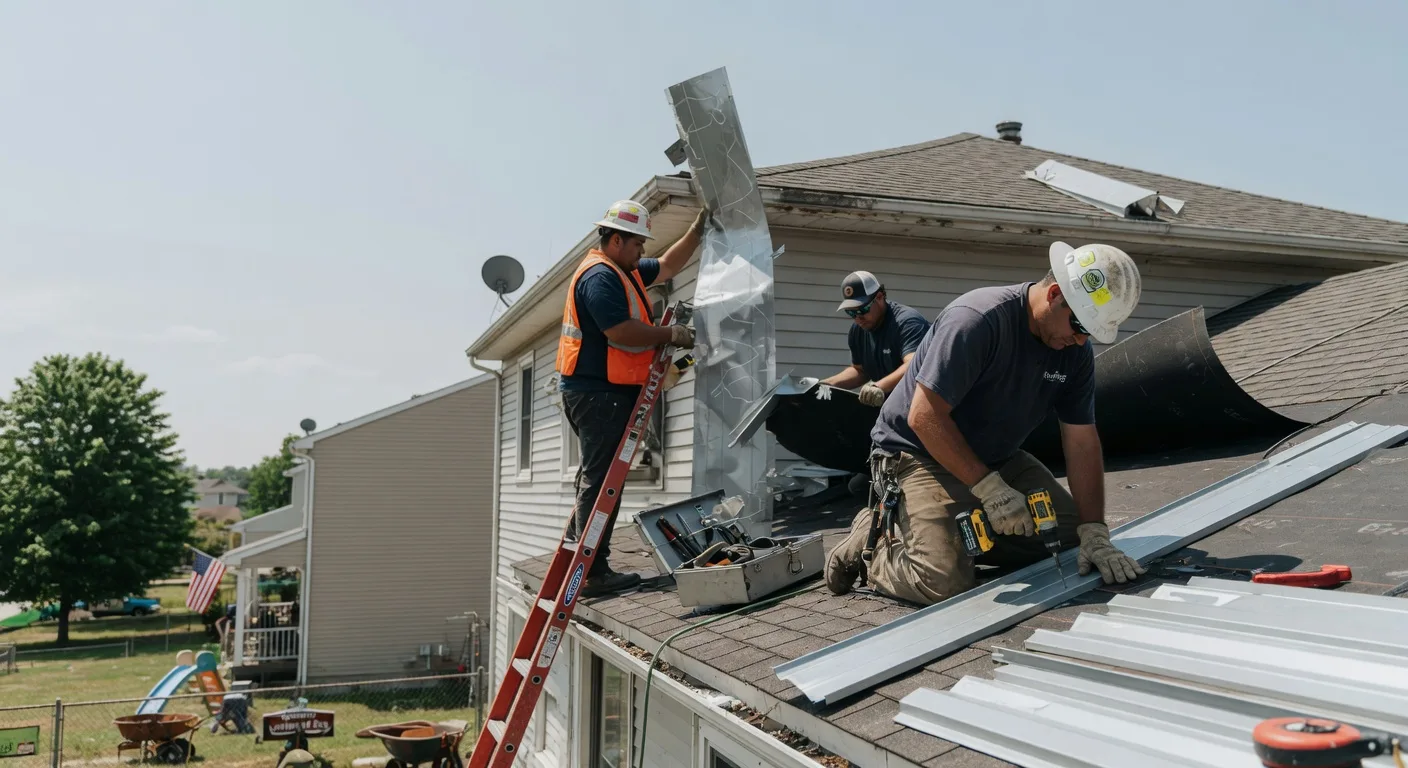 Storm Damage Metal Roof Repair in Lumberville, PA